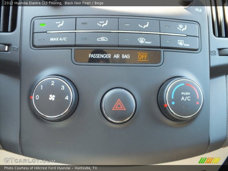 Black Noir Pearl / Beige 2012 Hyundai Elantra GLS Touring