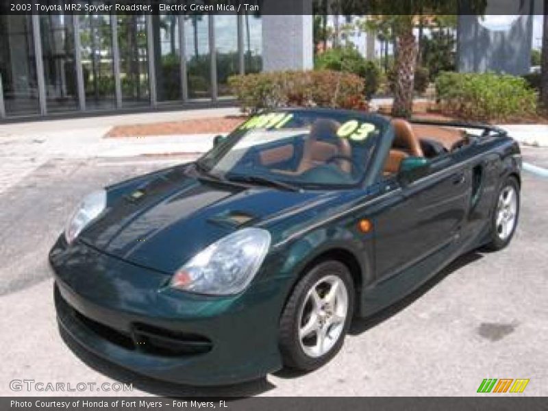 Electric Green Mica / Tan 2003 Toyota MR2 Spyder Roadster
