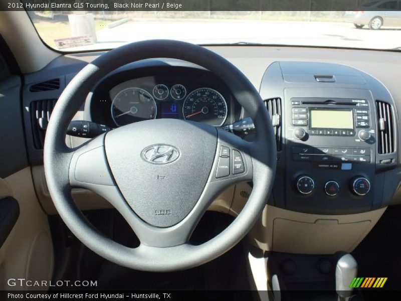 Black Noir Pearl / Beige 2012 Hyundai Elantra GLS Touring
