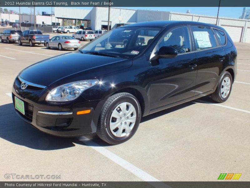 Black Noir Pearl / Beige 2012 Hyundai Elantra GLS Touring