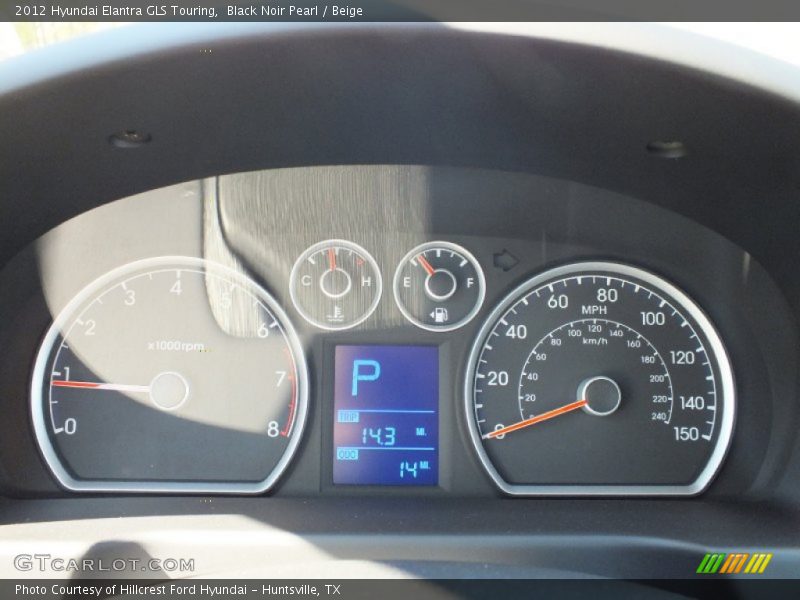 Black Noir Pearl / Beige 2012 Hyundai Elantra GLS Touring