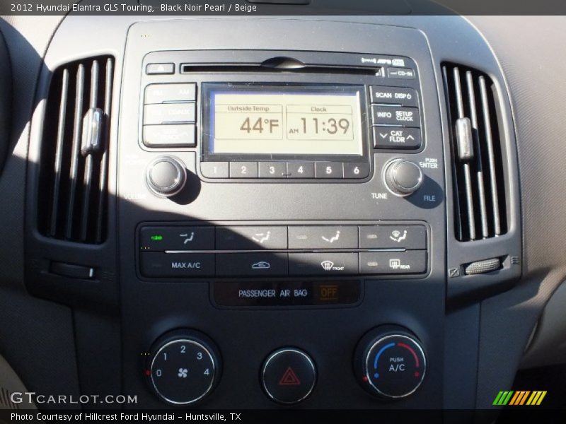 Black Noir Pearl / Beige 2012 Hyundai Elantra GLS Touring