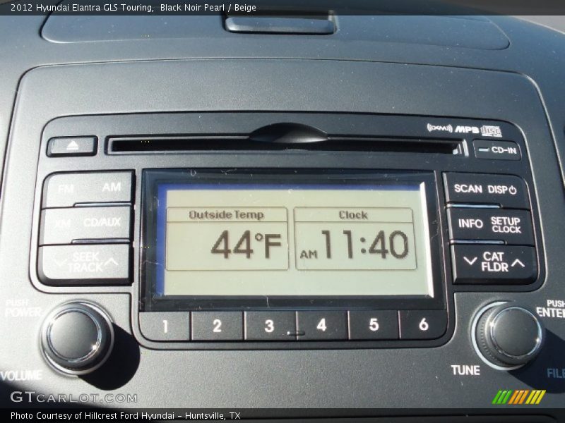Audio System of 2012 Elantra GLS Touring
