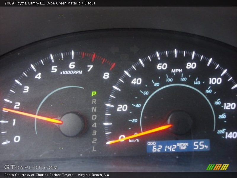 Aloe Green Metallic / Bisque 2009 Toyota Camry LE
