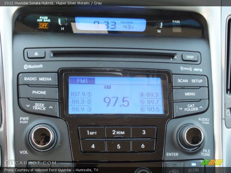 Hyper Silver Metallic / Gray 2012 Hyundai Sonata Hybrid