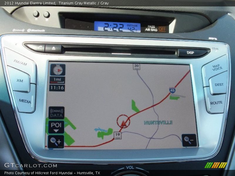 Navigation of 2012 Elantra Limited