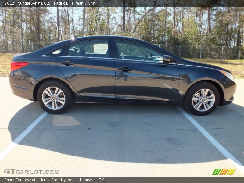 Pacific Blue Pearl / Gray 2012 Hyundai Sonata GLS