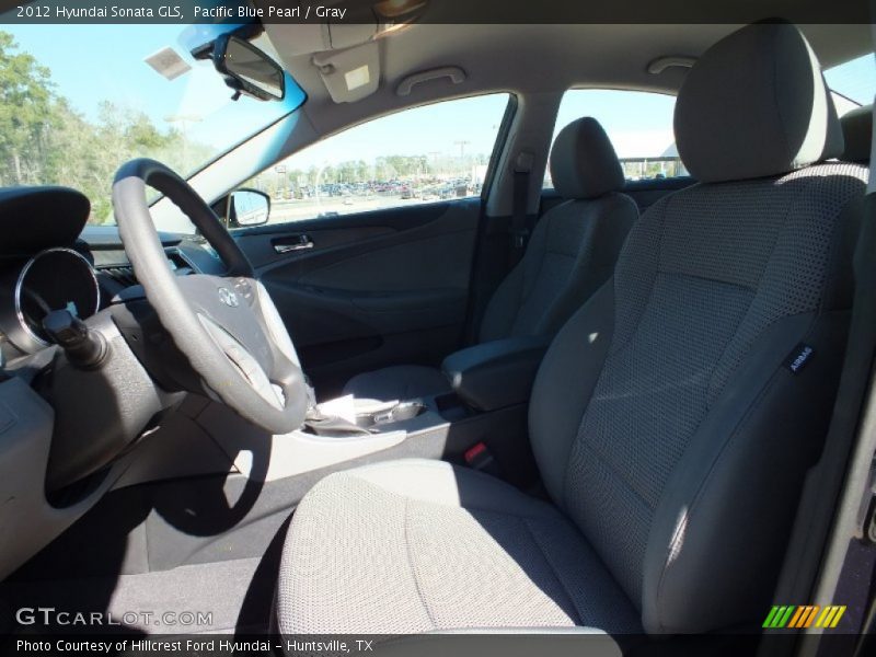 Pacific Blue Pearl / Gray 2012 Hyundai Sonata GLS