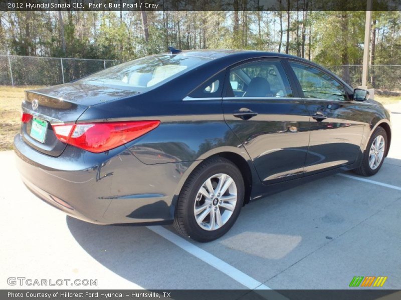 Pacific Blue Pearl / Gray 2012 Hyundai Sonata GLS