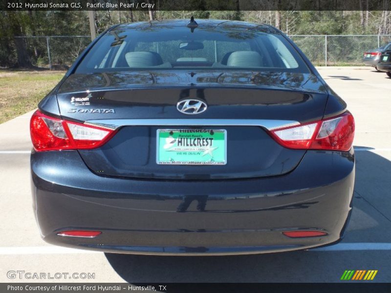 Pacific Blue Pearl / Gray 2012 Hyundai Sonata GLS