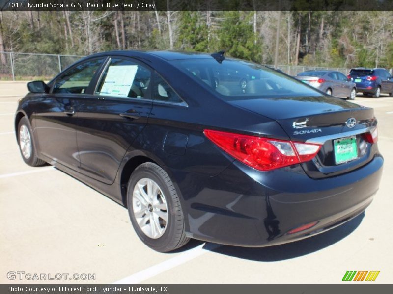 Pacific Blue Pearl / Gray 2012 Hyundai Sonata GLS