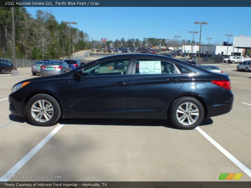 Pacific Blue Pearl / Gray 2012 Hyundai Sonata GLS