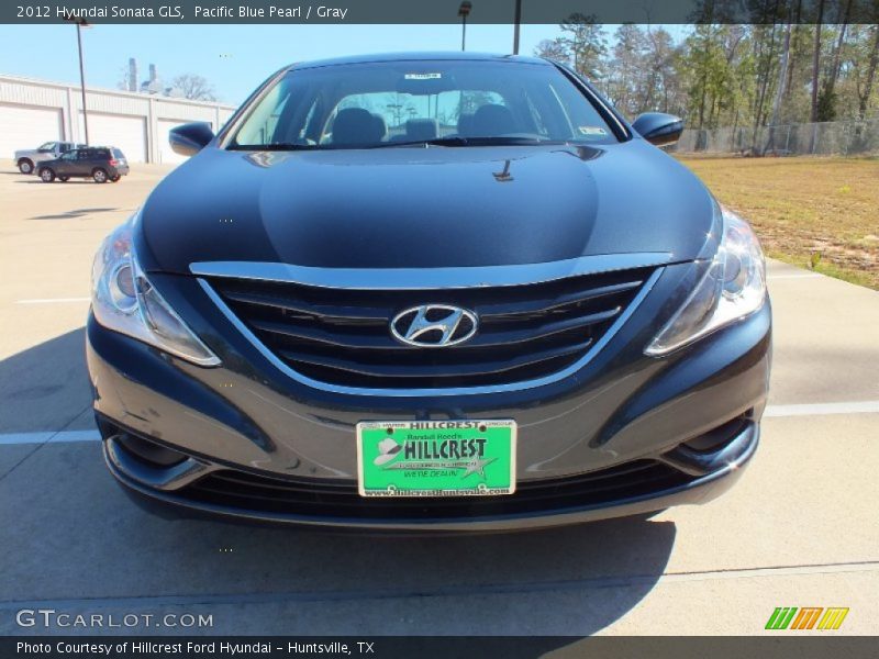 Pacific Blue Pearl / Gray 2012 Hyundai Sonata GLS