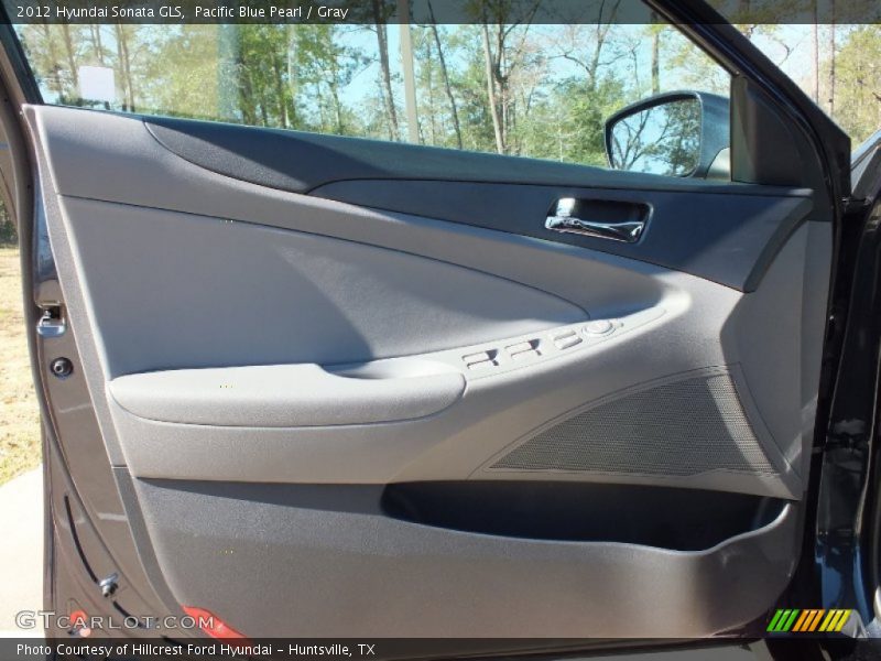 Pacific Blue Pearl / Gray 2012 Hyundai Sonata GLS