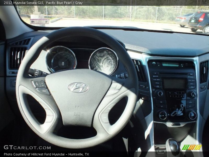 Pacific Blue Pearl / Gray 2012 Hyundai Sonata GLS