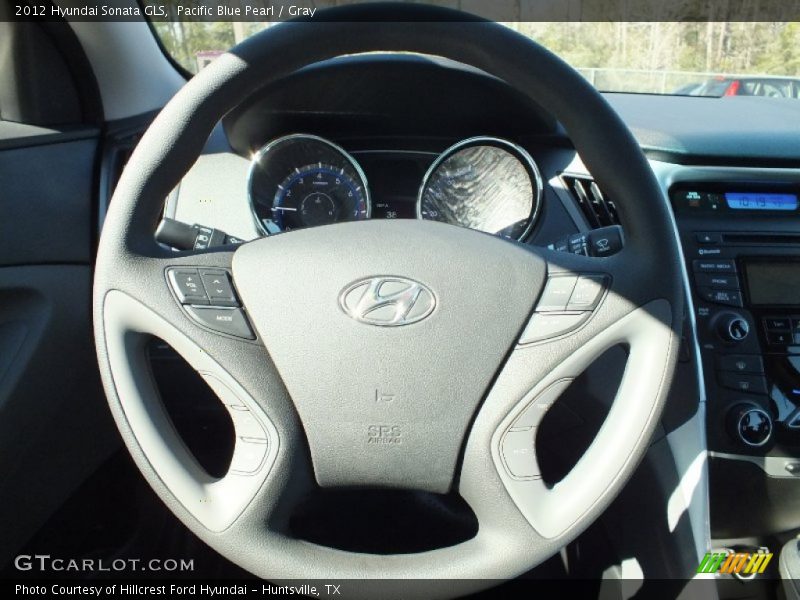 Pacific Blue Pearl / Gray 2012 Hyundai Sonata GLS