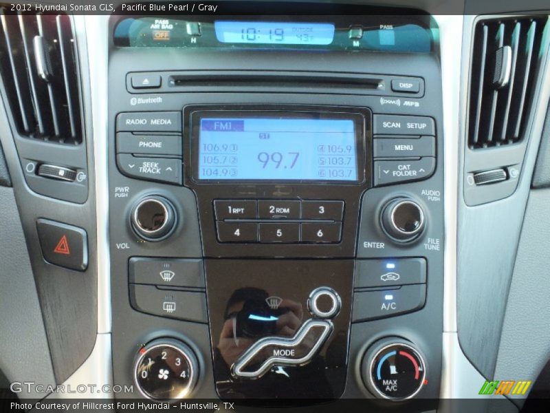 Pacific Blue Pearl / Gray 2012 Hyundai Sonata GLS