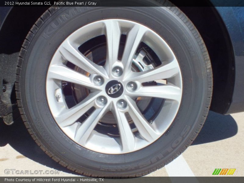 Pacific Blue Pearl / Gray 2012 Hyundai Sonata GLS