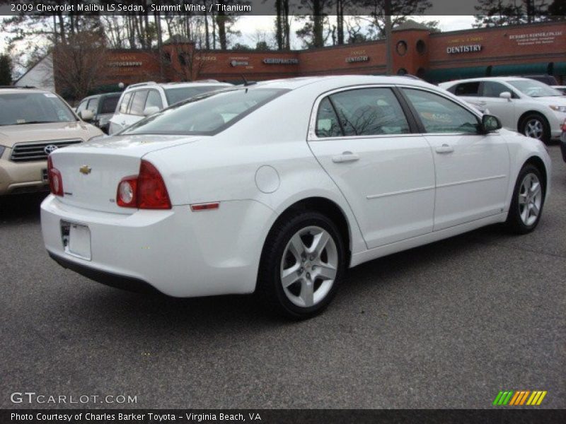 Summit White / Titanium 2009 Chevrolet Malibu LS Sedan