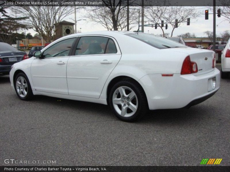 Summit White / Titanium 2009 Chevrolet Malibu LS Sedan