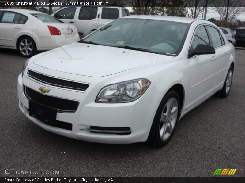 Summit White / Titanium 2009 Chevrolet Malibu LS Sedan