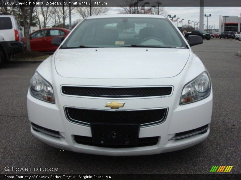 Summit White / Titanium 2009 Chevrolet Malibu LS Sedan
