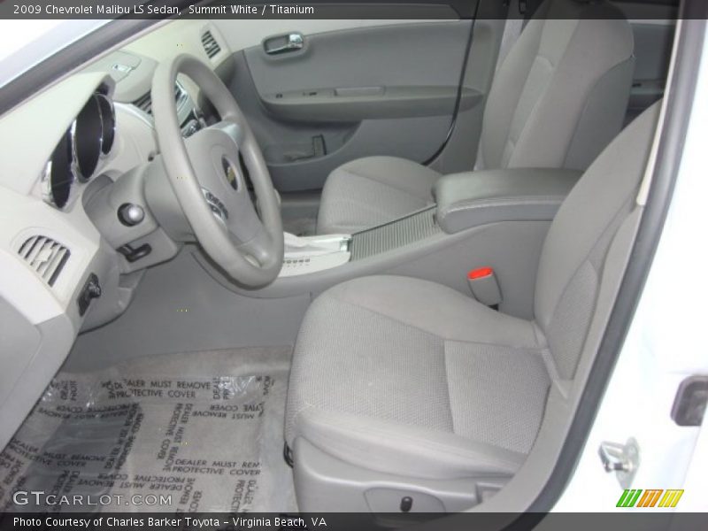 Summit White / Titanium 2009 Chevrolet Malibu LS Sedan