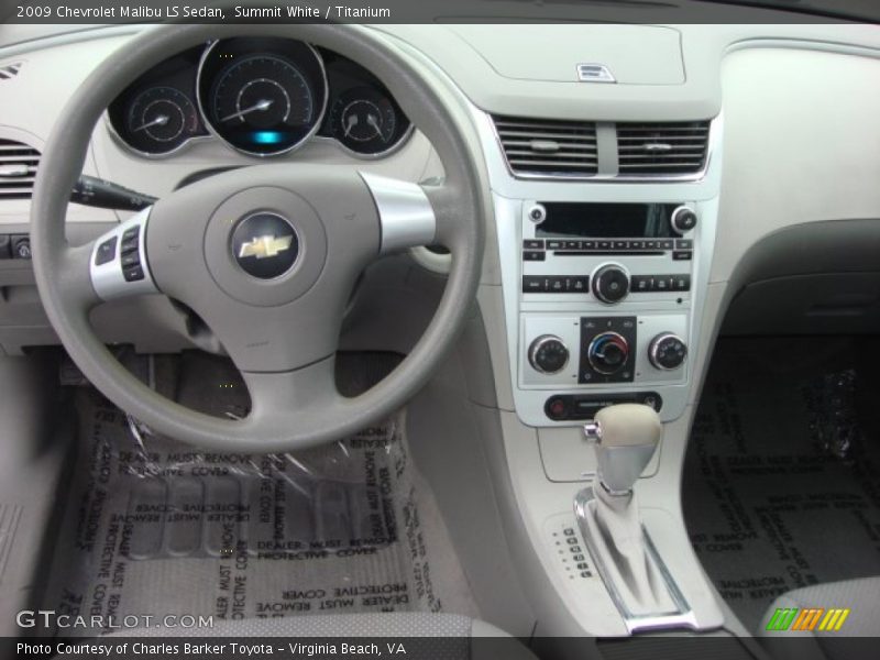 Summit White / Titanium 2009 Chevrolet Malibu LS Sedan
