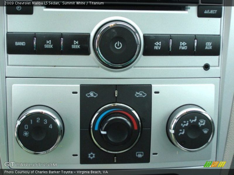 Summit White / Titanium 2009 Chevrolet Malibu LS Sedan