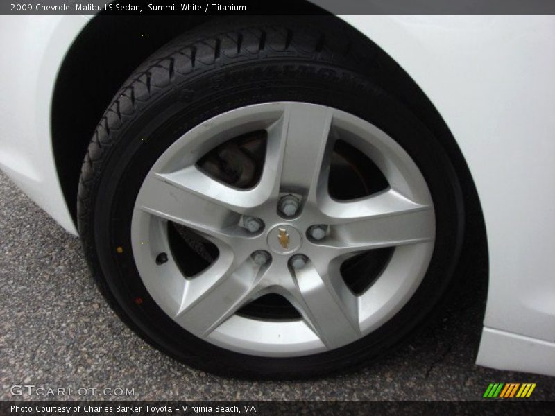 Summit White / Titanium 2009 Chevrolet Malibu LS Sedan