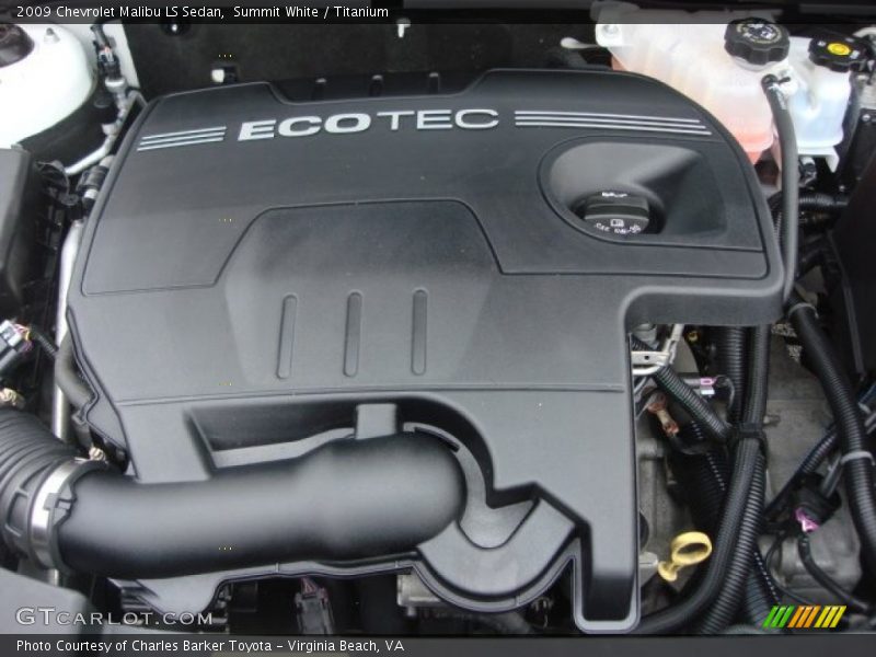 Summit White / Titanium 2009 Chevrolet Malibu LS Sedan