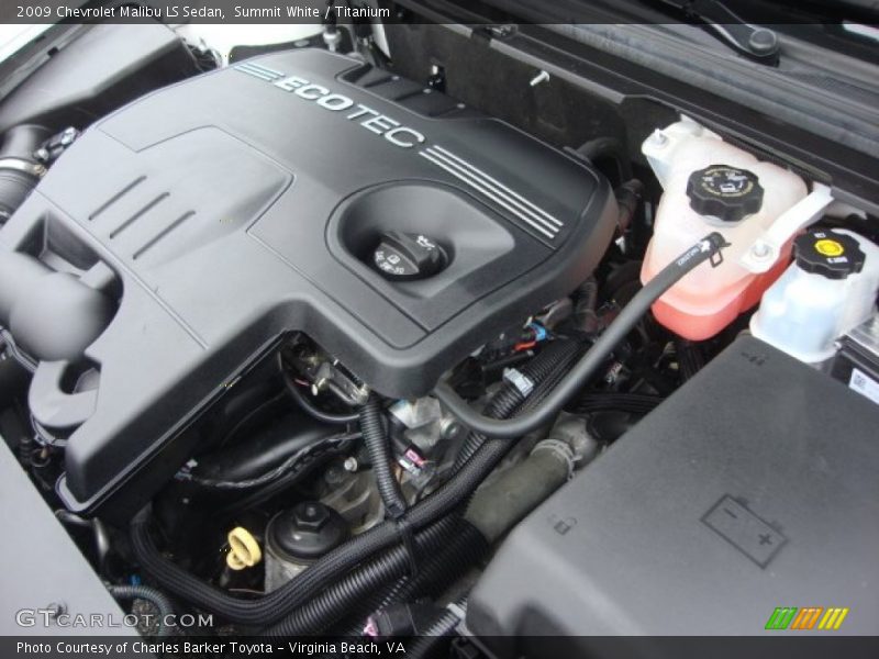 Summit White / Titanium 2009 Chevrolet Malibu LS Sedan