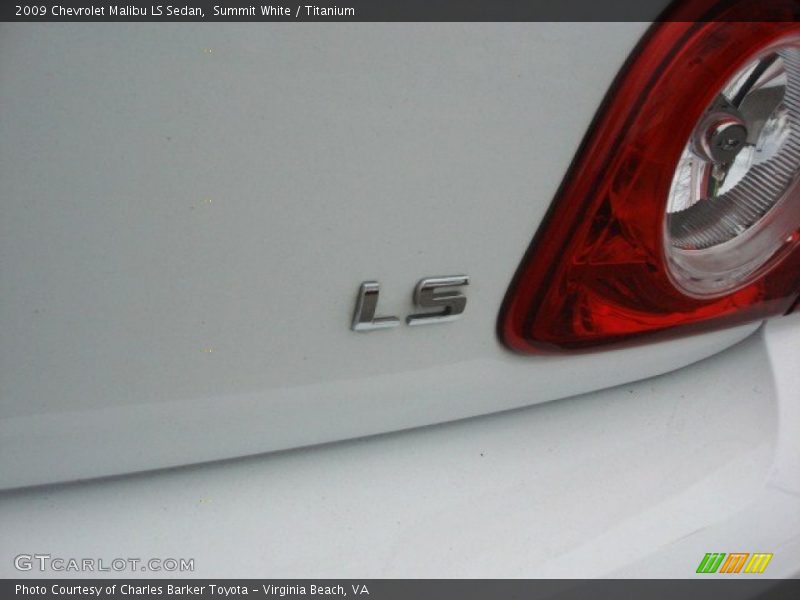 Summit White / Titanium 2009 Chevrolet Malibu LS Sedan