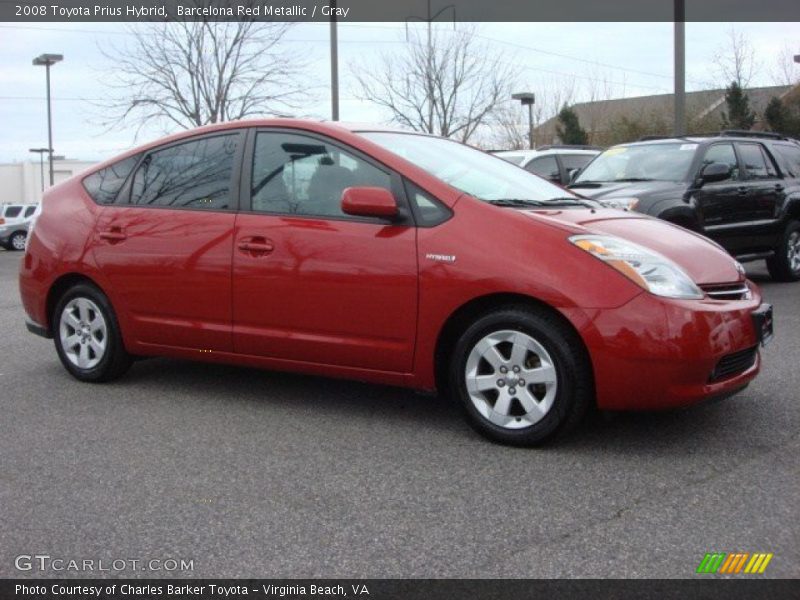 Barcelona Red Metallic / Gray 2008 Toyota Prius Hybrid