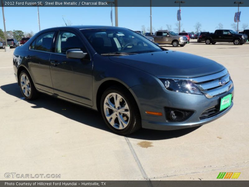 Steel Blue Metallic / Charcoal Black 2012 Ford Fusion SE