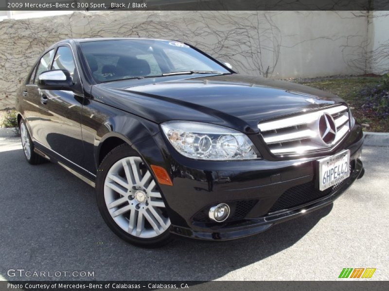 Black / Black 2009 Mercedes-Benz C 300 Sport