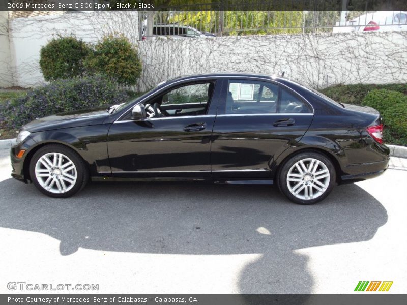 Black / Black 2009 Mercedes-Benz C 300 Sport