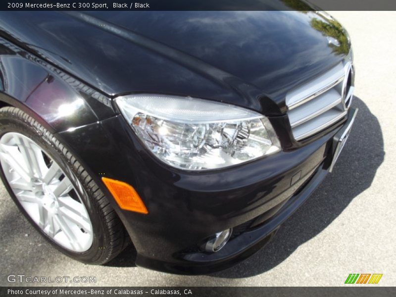 Black / Black 2009 Mercedes-Benz C 300 Sport