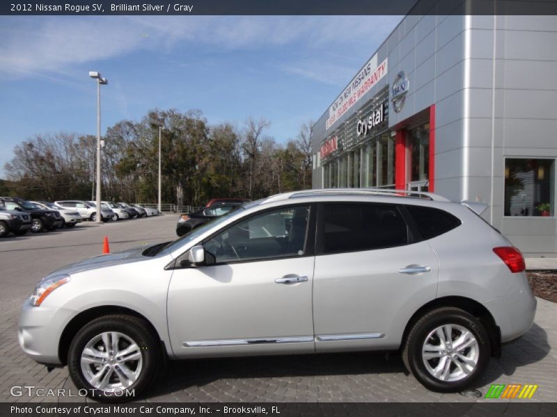 Brilliant Silver / Gray 2012 Nissan Rogue SV