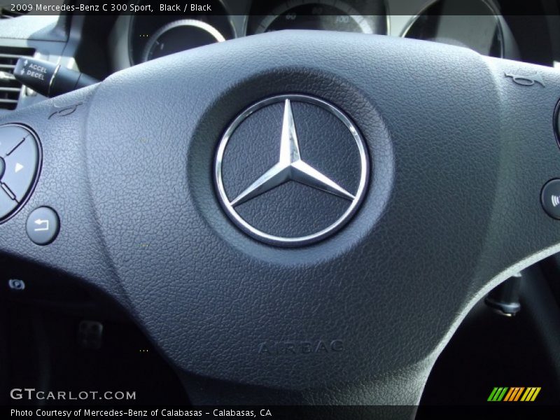 Black / Black 2009 Mercedes-Benz C 300 Sport