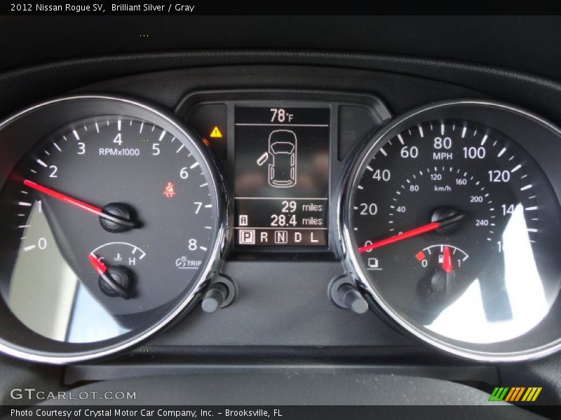 Brilliant Silver / Gray 2012 Nissan Rogue SV