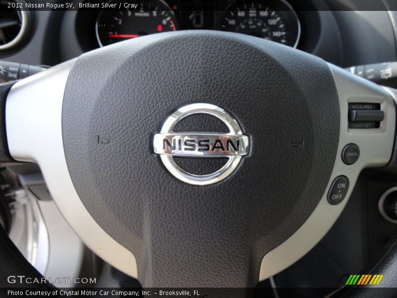 Brilliant Silver / Gray 2012 Nissan Rogue SV