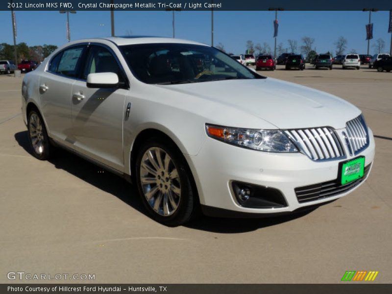 Crystal Champagne Metallic Tri-Coat / Light Camel 2012 Lincoln MKS FWD
