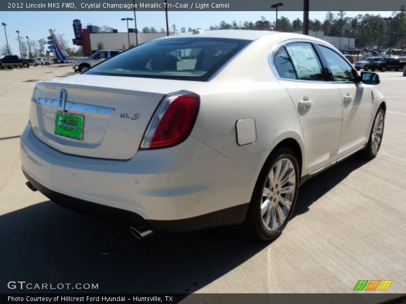 Crystal Champagne Metallic Tri-Coat / Light Camel 2012 Lincoln MKS FWD