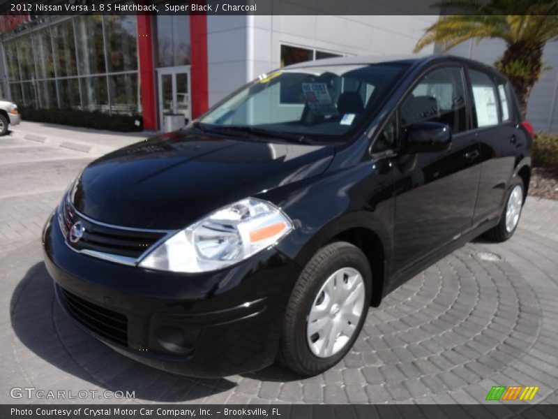 Super Black / Charcoal 2012 Nissan Versa 1.8 S Hatchback