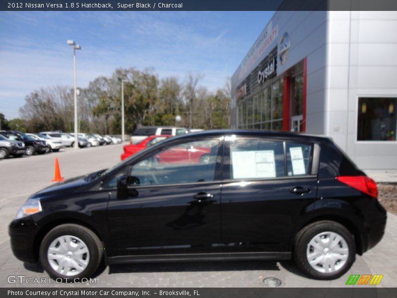 Super Black / Charcoal 2012 Nissan Versa 1.8 S Hatchback