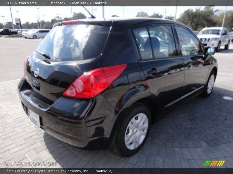 Super Black / Charcoal 2012 Nissan Versa 1.8 S Hatchback