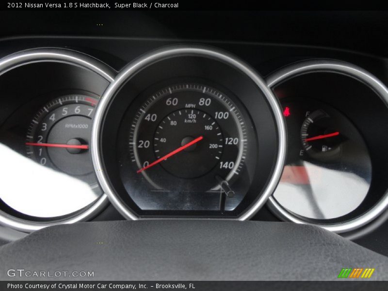 Super Black / Charcoal 2012 Nissan Versa 1.8 S Hatchback