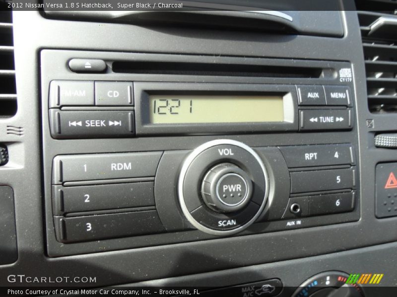 Super Black / Charcoal 2012 Nissan Versa 1.8 S Hatchback
