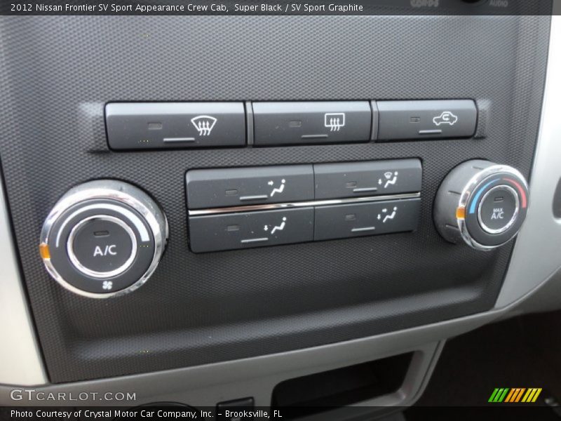 Controls of 2012 Frontier SV Sport Appearance Crew Cab